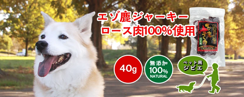 エゾ鹿のロース肉100％使用ジャーキー40g